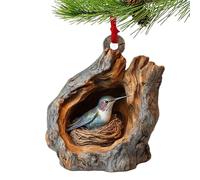 Shaersu Decorazioni per Albero di Natale,Animaletti da Tana degli Alberi Appendibili - Pendenti Acrilici 2D Piatti per Feste Stagionali Amanti Della Fattoria Giardino