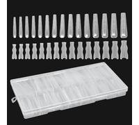 Shaersu Forme per unghie, strumenti trasparenti per manicure a sandwich, forme di estensione per unghie, per amici, pedicure, salone di bellezza, casa, viaggi, matrimoni, spa, vacanze