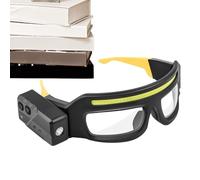 Shaersu Safety Glasses with Lights - Occhiali da ciclismo per uomo - con occhiali di luce tipo C per guida moto saldatura sole polvere all'aperto avventura guida auto