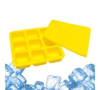 Shaersu Stampini Per Ghiaccio Per Freezer - Stampo In Silicone A 9 Cavità Con Facile Rilascio E Coperchio - Stampo Per Cubetti Di Ghiaccio Quadrati,Per Bar Feste Campeggio Cocktail Caffè Cibo