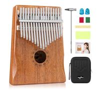 Shaevle Kalimba 17 tasti Thumb Piano, Mbira Finger Piano con custodia per il trasporto, martello per accordatura, libro di canzoni - Regalo di strumenti musicali per bambini, adulti e principianti