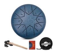 Shaevle Tamburo per lingua in acciaio da 15,2 cm, 8 note, tamburo per la pioggia, tamburo portatile a mano, strumento a percussione Chakra con mazzuole, borsa per batteria, libro musicale