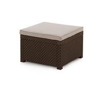 Shaf - Diva | Pouf esterno per mobili da giardino, sgabello basso da giardino, realizzato in Spagna con materiali riciclati, colore wengé