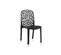 Shaf - Flora | Set di 6 sedie da Giardino, Colore Grigio Antracite | Fabbricato in Spagna con Materiali riciclati