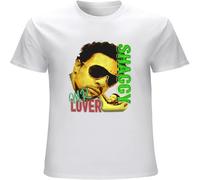 Shaggy Mr Lover Mens Funny Unisex T Shirts Graphic Print Tee Men's Breathable Cotton Crew Neck Plain Tees White S