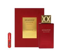 Shaghaf Oud Tonka Eau de Parfum 75 ml, profumo arabo unisex a lunga durata, con nebulizzatore ricaricabile da 5 ml, fragranza orientale con note di mandorla, rosa turca e fagiolo tonka (Shaghaf Oud