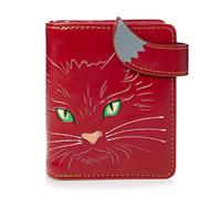 Shagwear portafoglio per giovani donne Small Purse : Diversi colori e design: (Gatta/Cats Eyes Red)