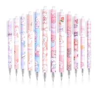 SHAIDOJIO 12PCS Kawaii Penna Gel a Inchiostro Retrattili 0,5mm, per Studenti Scrivere, Prendere Appunti, Scuola, Ufficio, Cancelleria(B)