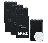 SHAIDOJIO 6 Mini Block Notes Impermeabile, A7 50 Fogli Taccuino Tascabile Impermeabile-13 * 7.7cm, Quadernino Piccolo con La Spirale Superiore per Tutte Le Stagioni, per La di Attività All'aperto