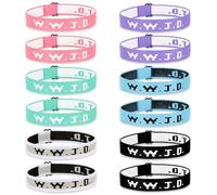 Shakalaka WWJD - Confezione di braccialetti Cosa farebbe Gesù, n, Acrilico, Nessuna pietra preziosa