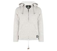 SHAKALOHA Cardigan in lana con cappuccio - Flash zip beige - per uomo/unisex in una concorrenza leale in Nepal, giacca di lana foderata in pile con cappuccio rimovibile, beige., S