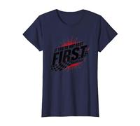 Shake And Bake First Last Racing Fan - Citazione Motivazionale Maglietta, Donna, Navy, XXL
