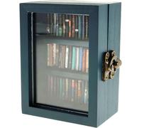 Shake Away Your Anxietys Libreria - 2024 Anti-Anxietys Bookshelf Ornaments in Legno With 60 Miniatura Libri, Shaking Display for Book Lovers Decorazione