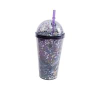 SHAKE CUP ASTRONAUT - Tazza riutilizzabile con coperchio e cannuccia - Doppia parete - Chiusura a vite ermetica - Per acqua minerale, cocktail, succhi. Bicchiere. Un regalo per tutti i bambini.
