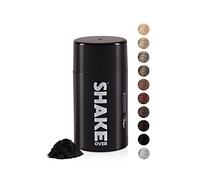 shake over fibre capillari ispessimento per capelli con fibre arricchite di zinco, densificante, volume capelli, Made in Europe (12 g, NERO)