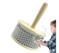 Shaker a mano, strumento a percussione in legno, perline in acciaio inox, shaker musicale con manico in legno per l'educazione musicale, per band e artisti solisti, design per una lunga