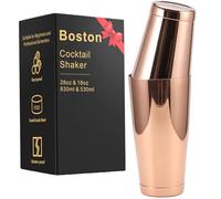 Shaker Boston Pro in acciaio inox, 2 pezzi, non ponderato, 510 g e peso da 793,8 g, kit per martini per baristi, rame