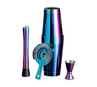Shaker Cocktail,Kit Cocktail Shaker In Acciaio Inossidabile Elettrolitico Colorato, Set Di For Cocktail, Accessori Vino E Cucchiaio Assenzio(6 set Colorful)
