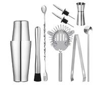 Shaker Cocktail,Kit Cocktail Shaker Professionale In Acciaio Inox For Barman, Bicchiere Da Vino, Mixer Cocktail, Martini, Set Bar(9pcs 600x450)