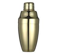 Shaker Cocktail Shaker For Cocktail In Acciaio Inossidabile Da 500 Ml, 3 Pezzi, Con Incisione, Bar, Cobbler, Strumenti(Gold Plated)