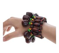 Shaker compatto e leggero con conchiglie di frutta naturale da polso per musica da viaggio per musica spirituale relax strumenti a percussione shaker musica da viaggio