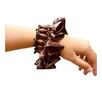 Shaker compatto e leggero con conchiglie di frutta naturale da polso per musica da viaggio per musica spirituale relax strumenti a percussione shaker musica da viaggio