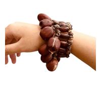 Shaker compatto e leggero con conchiglie di frutta naturale da polso per musica da viaggio per musica spirituale relax strumenti a percussione shaker musica da viaggio
