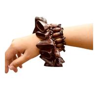 Shaker da polso compatto leggero con conchiglie di frutta naturale per musica da viaggio e relax spirituale, strumenti a percussione