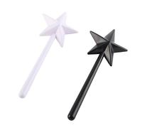 Shaker di pepe di sale magico, 2 pezzi di bacchetta di plastica graziosa stella a forma di sale distributore di prodotti dacucina magicacucina, bianco nero