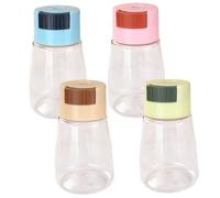 Shaker di sale e pepe, 4 pezzi di distributore di sale trasparente per 1/8 cucchiaino ciasc, contenitore di zucchero a spinta quantitativa per la cucina cucina da con condimento spezie