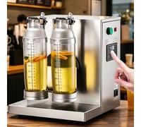 Shaker Elettrico Per Bubble Tea Da 120 W Con 2 Tazze In Policarbonato Da 1000 Ml Shaker Automatico A Doppia Camera Per Caffè E Succhi Di Frutta Per Bubble Tea, Succhi Di Frutta E Caffè