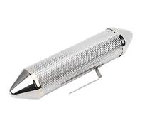 Shaker Guiro in Metallo Acciaio Inossidabile Strumento a Percussione Orff Sussidi Didattici Musicali Suono Brillante Argento Leggero