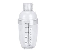 Shaker in plastica, Shaker per Cocktail in PC con Scaglie di Latte teiera succhi di Vino Bicchiere di plastica per Negozio di Bar a casa(530ml)