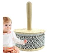 Shaker per cabasaa con perline, strumento a percussione in legno, sonaglio ritmico portatile, dispositivo musicale per la creazione del suono, strumento per educazione, pratica, aula e terapia, gruppo