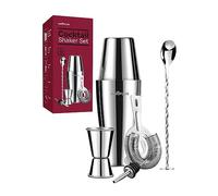 Shaker per cocktail, shaker per cocktail da 800 ml, set da 6 pezzi, kit shaker per cocktail con colino, doppio misurino, cucchiaio da bar, set Boston Shaker Bartender Maker Martini