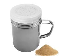 Shaker per farina - Dispenser per zucchero | Draga in metallo per sale pepe con coperchi | Shaker antiruggine a rete fine | Shaker per polvere per barbecue per cucinare cucina