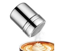 Shaker per farina e spezie - bottiglia di polvere in metallo, contenitore per setacciatura con coperchio, costruzione robusta in acciaio inossidabile, design di distribuzione a maglia fine, accessorio