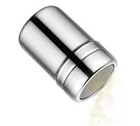 Shaker per farina e spezie - bottiglia di polvere in metallo, contenitore per setacciatura con coperchio, costruzione robusta in acciaio inossidabile, design di distribuzione a maglia fine, accessorio
