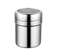 Shaker per polvere in acciaio , bottiglia con setaccio a rete fine con coperchio protettivo, dispenser multiuso, utensile da cucina | contenitore controllato per spargere farina, zucchero, cacao