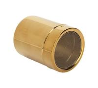 Shaker per Polvere in Acciaio Inossidabile, Draghe per Cacao Al caffè con Coperchio a Maglia Fine, Agitatore per Zucchero a Velo da 2,8 X 3,5 Pollici per caffè, Cacao, Cioccolato, Cannella, Oro