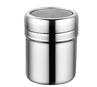 Shaker per polveri in acciaio inossidabile - Bottiglia a filetto a maglia fine con coperchio protettivo, distributore multifunzionale di spezie, strumento da cucina | Contenitore per spargere