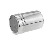 Shaker per spezie con coperchio a rete fine, coperchio rotante in acciaio inox, per una distribuzione uniforme di sale, pepe e caffè in polvere, 2 pezzi
