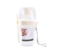 Shaker portatile per insalata con forchetta, contenitore per il pranzo di grande capacità per la preparazione dei pasti, contenitore per la colazione in plastica riutilizzabile, miscelatore per