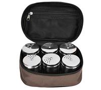 Shaker Sale per, Kit di Condimento da Campeggio Shaker Sale con Borsa da Pranzo 6 Pezzi Accessorio da Bancone per il Bancario da Campeggio all'aperto