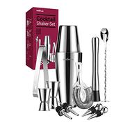Shaker, set regalo per cocktail, shaker Boston 800ML600 ml, set regalo, shaker per cocktail, shaker bar, in acciaio inox, shaker per cocktail, 12 pezzi