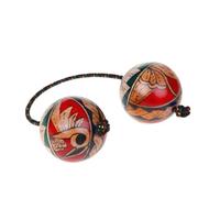 Shakers africani strumenti musicali - Shaker manuale a doppia sfera in legno, palla ritmica, palline per bambini, adulti, principianti amanti