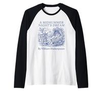 Shakespeare A Midsummer Night's Dream Cute Book Lover Maglia con Maniche Raglan