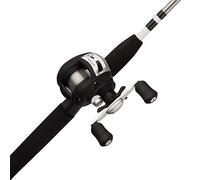 SHAKESPEARE Alpha-Canna da Pesca a Basso Profilo e Mulinello Baitcast, 2 Pezzi, Misura Media, 1,8 m Unisex, Nero, Bianco, 6' -Medium-2pc
