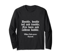 Shakespeare Camicia Doppio Doppio Toil And Trouble Citazione Maglia a Manica
