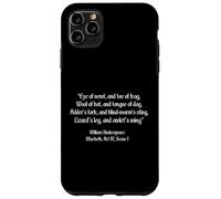 Shakespeare Camicia Occhio Di Newt Toe Of Frog Citazione Shakespeare Custodia per iPhone 11 Pro Max